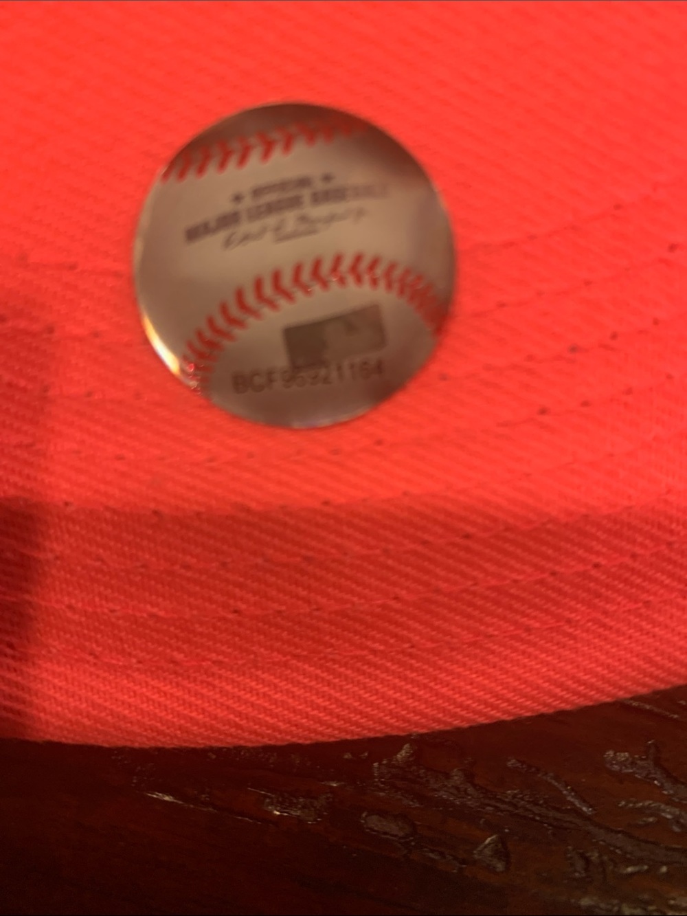 New Era Teal LA Fitted Hat with Neon Orange and Neon Yellow Accent - Picture 3 of 4